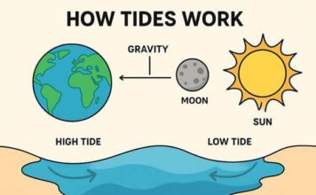 แรงดึงดูดของดวงจันทร์และดวงอาทิตย์มีผลอย่างไรต่อระดับน้ำ ปรากฏการณ์น้ำขึ้นน้ำลงทำงานอย่างไร