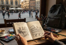 วาดภาพเมืองเพื่อบันทึกความทรงจำ Urban Sketching เปลี่ยนการเดินทางอย่างไร เริ่มต้น Urban Sketching (วาดภาพเมือง) บันทึกการเดินทาง