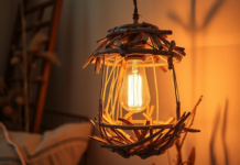 เปลี่ยนเศษไม้ ใบแห้ง และหวาย ให้เป็นโคมไฟแต่งบ้านที่อบอุ่นแบบทำเองได้ เปลี่ยนเศษไม้ ใบแห้ง และหวาย ให้เป็นโคมไฟแต่งบ้านที่อบอุ่นแบบทำเองได้