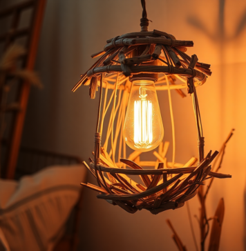 เปลี่ยนเศษไม้ ใบแห้ง และหวาย ให้เป็นโคมไฟแต่งบ้านที่อบอุ่นแบบทำเองได้ เปลี่ยนเศษไม้ ใบแห้ง และหวาย ให้เป็นโคมไฟแต่งบ้านที่อบอุ่นแบบทำเองได้